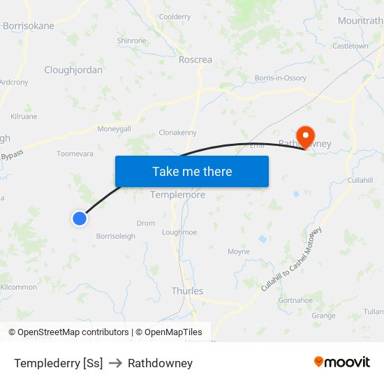 Templederry [Ss] to Rathdowney map