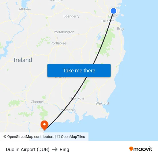 Dublin Airport (DUB) to Ring map