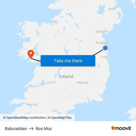 Balscadden to Ros Muc map