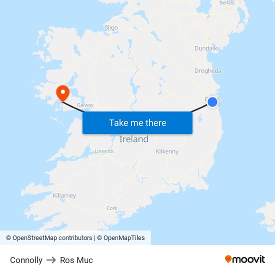 Connolly to Ros Muc map