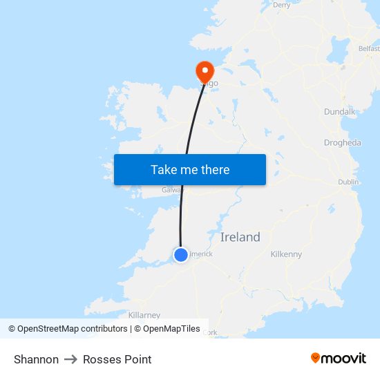 Shannon to Rosses Point map