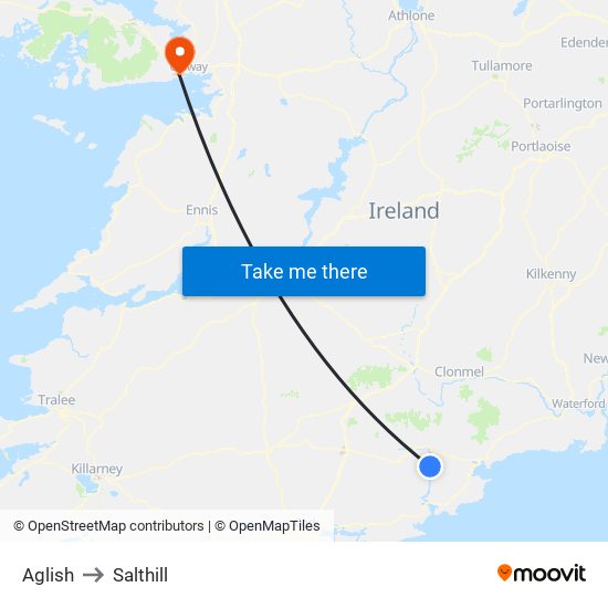 Aglish to Salthill map