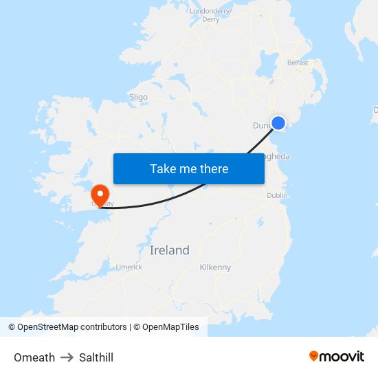 Omeath to Salthill map