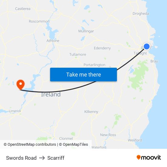 Swords Road to Scarriff map