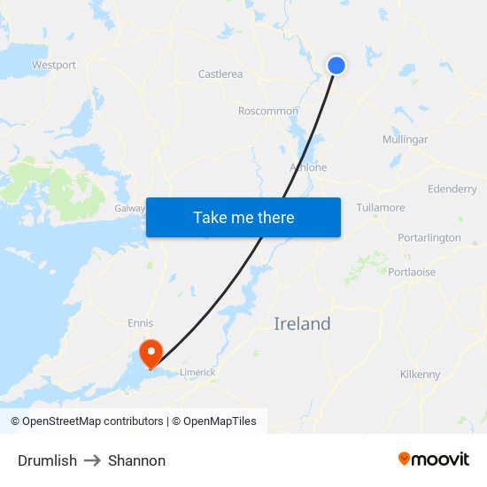 Drumlish to Shannon map