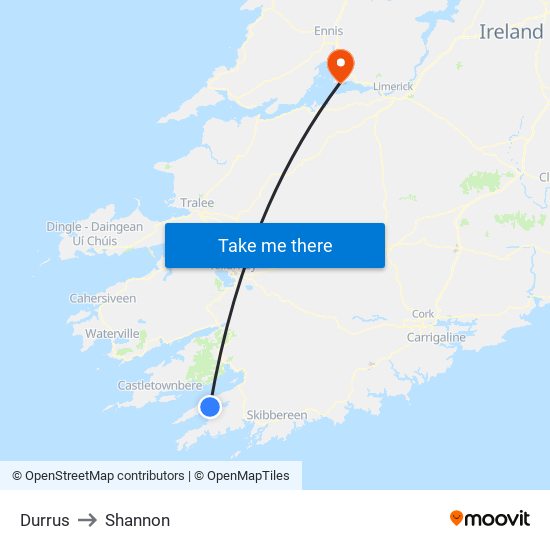 Durrus to Shannon map