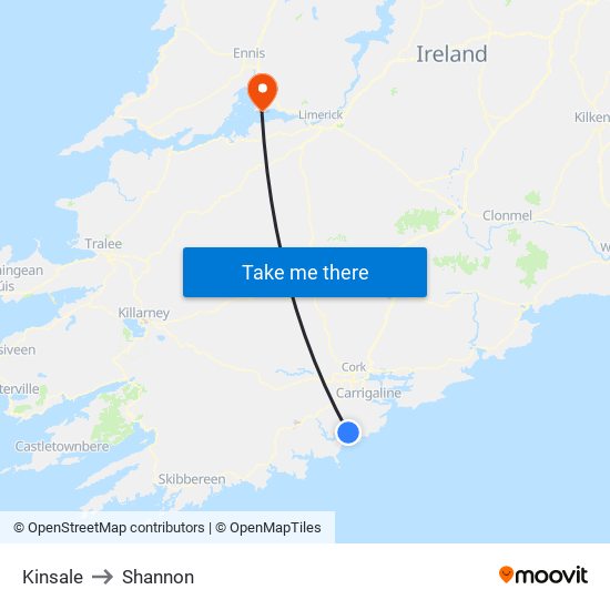 Kinsale to Shannon map