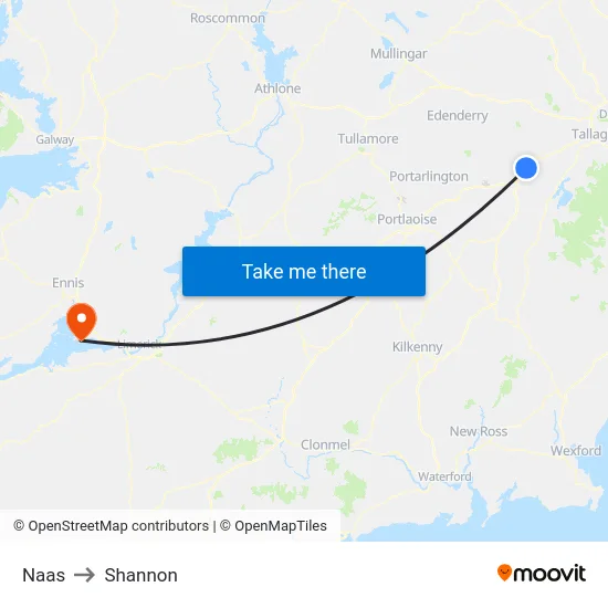 Naas to Shannon map