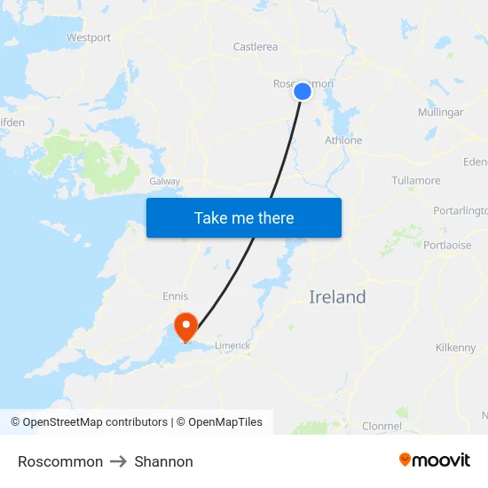 Roscommon to Shannon map