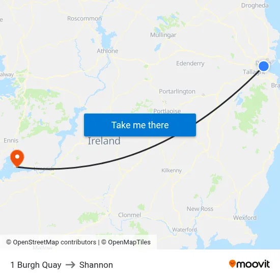 1 Burgh Quay to Shannon map