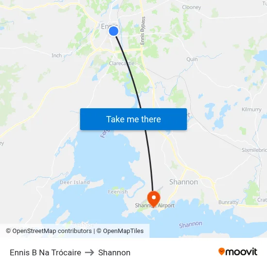 Ennis B Na Trócaire to Shannon map