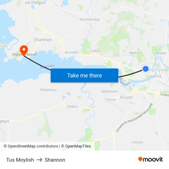 Tus Moylish to Shannon map