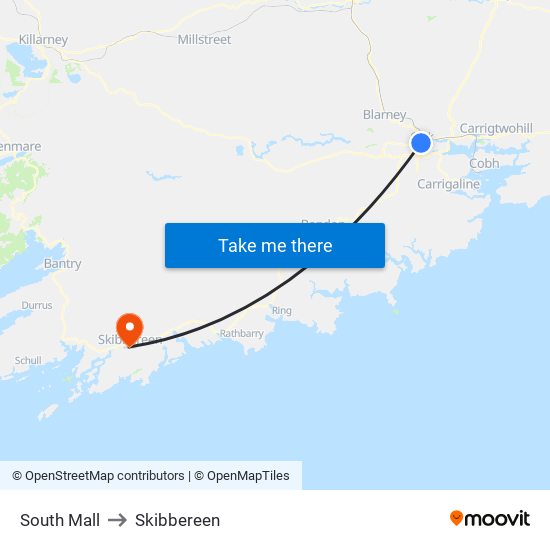 South Mall to Skibbereen map