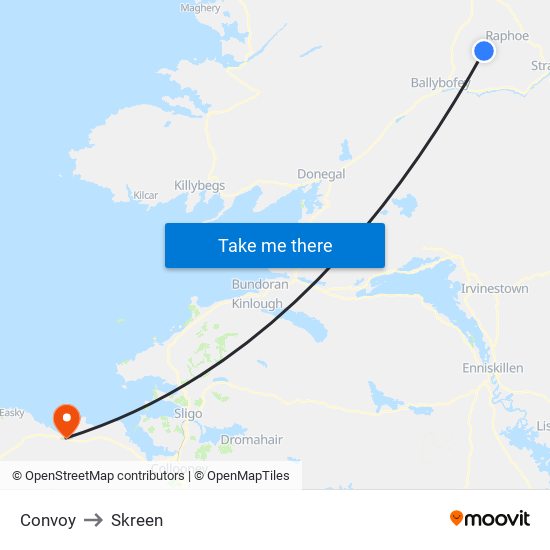 Convoy to Skreen map