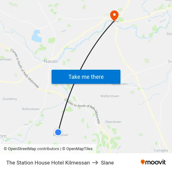 The Station House Hotel Kilmessan to Slane map