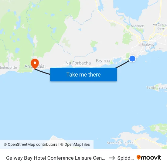 Galway Bay Hotel Conference Leisure Centre to Spiddle map