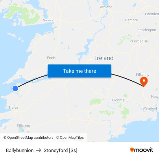 Ballybunnion to Stoneyford [Ss] map