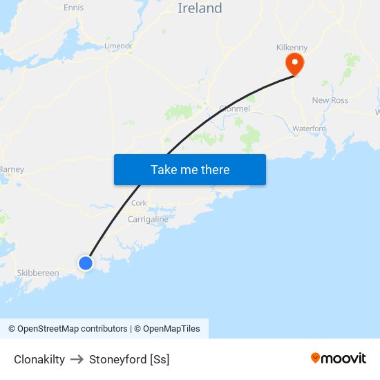 Clonakilty to Stoneyford [Ss] map