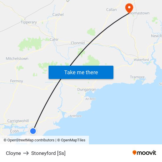 Cloyne to Stoneyford [Ss] map