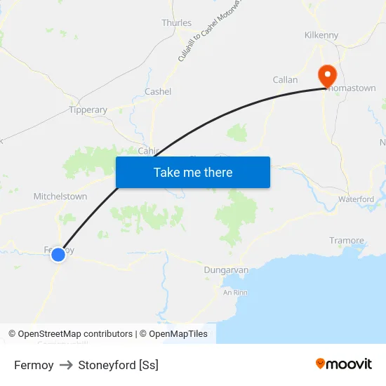 Fermoy to Stoneyford [Ss] map