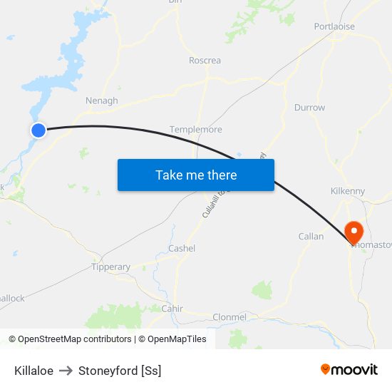 Killaloe to Stoneyford [Ss] map