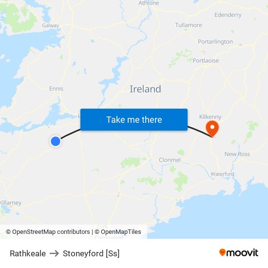 Rathkeale to Stoneyford [Ss] map