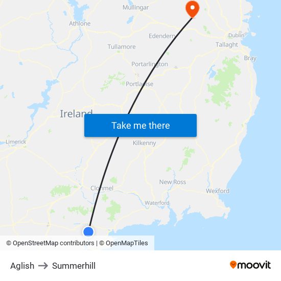 Aglish to Summerhill map