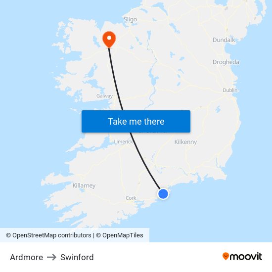 Ardmore to Swinford map