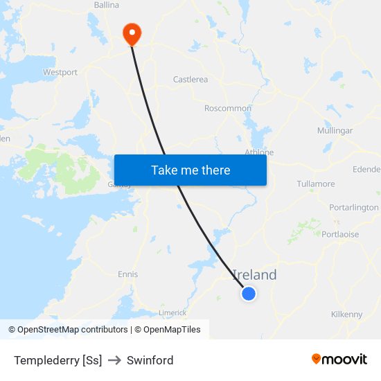 Templederry [Ss] to Swinford map