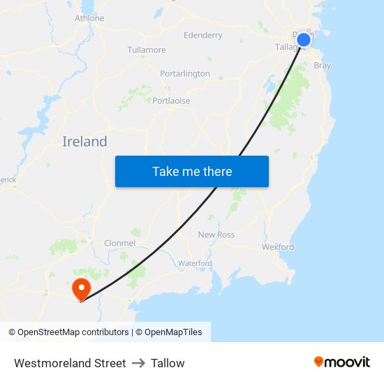 Westmoreland Street to Tallow map