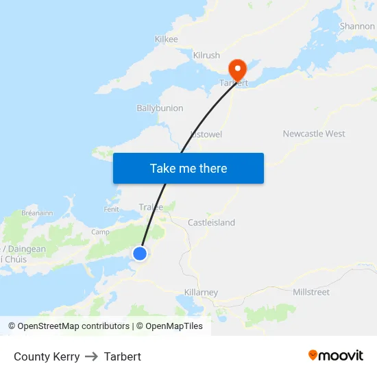 County Kerry to Tarbert map