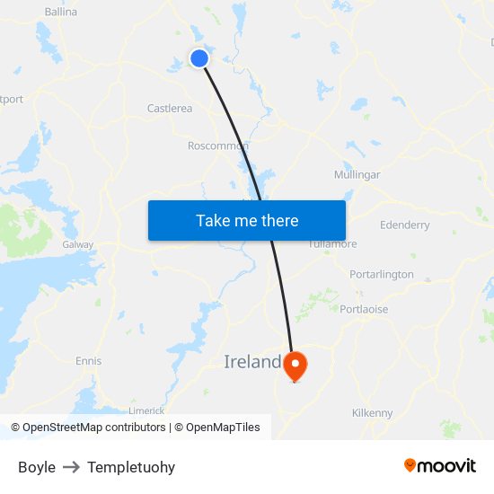 Boyle to Templetuohy map