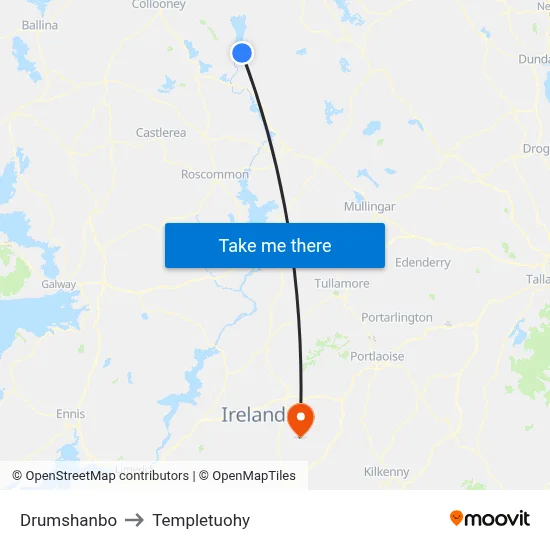 Drumshanbo to Templetuohy map