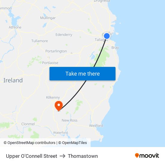 Upper O'Connell Street to Thomastown map
