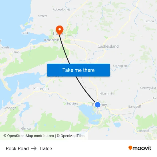 Rock Road to Tralee map