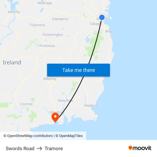 Swords Road to Tramore map