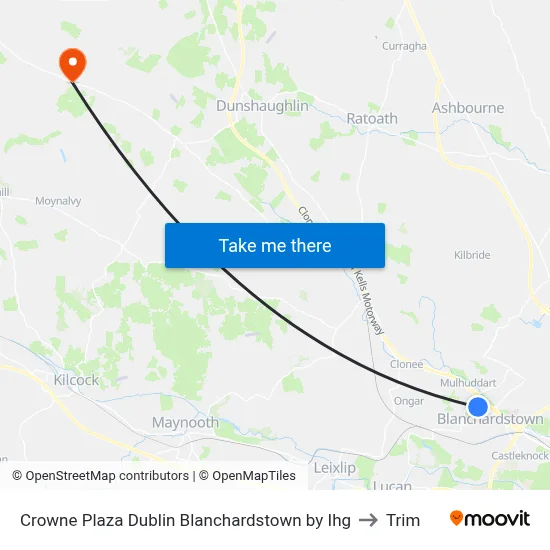 Crowne Plaza Dublin Blanchardstown by Ihg to Trim map