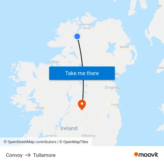 Convoy to Tullamore map
