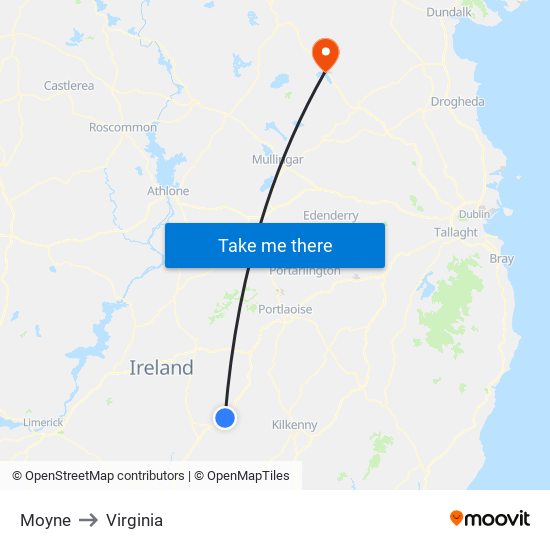 Moyne to Virginia map