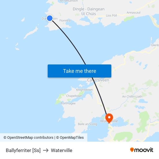 Ballyferriter [Ss] to Waterville map