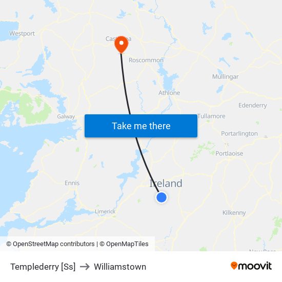 Templederry [Ss] to Williamstown map