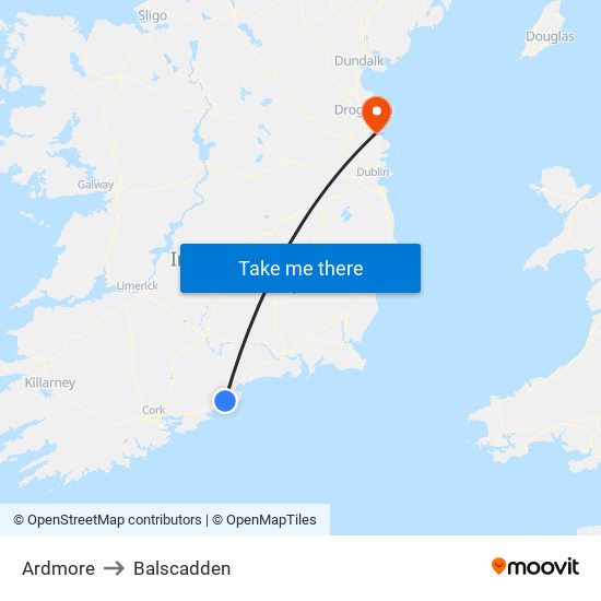 Ardmore to Balscadden map