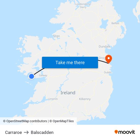 Carraroe to Balscadden map