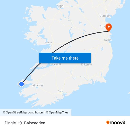 Dingle to Balscadden map