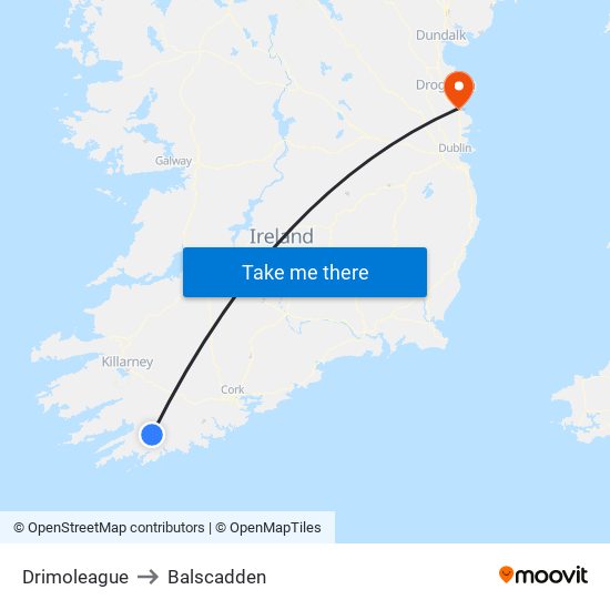 Drimoleague to Balscadden map