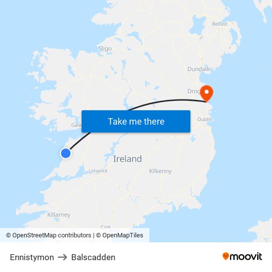 Ennistymon to Balscadden map