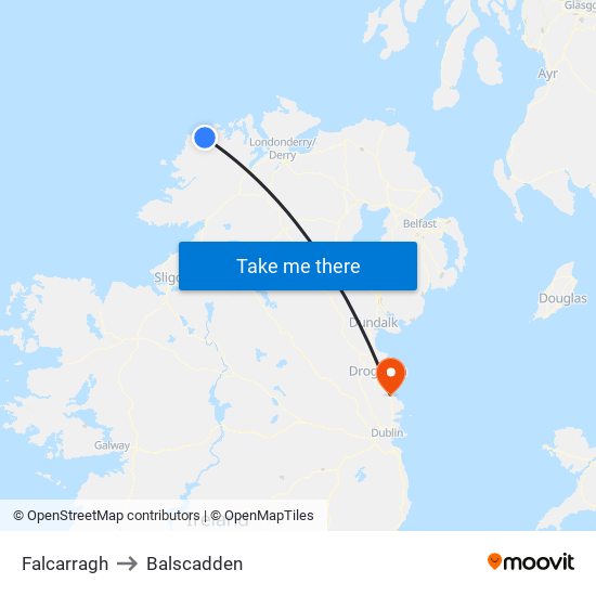 Falcarragh to Balscadden map