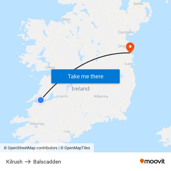 Kilrush to Balscadden map