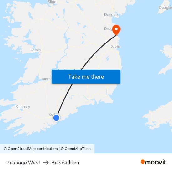 Passage West to Balscadden map