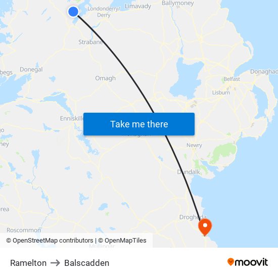 Ramelton to Balscadden map